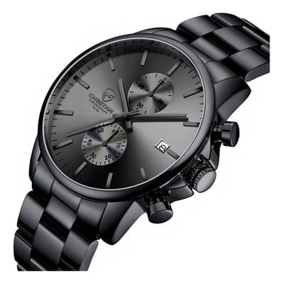 Reloj Cronógrafo De Cuarzo De Acero Inoxidable Para Hombre Fondo Black/gray Relojes Reloj Hombre Correas Reloj Reloj Caballero Reloj Calendario Negro Negro - $790.32 en Mercado Libre | PrecioMX