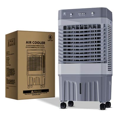Enfriador de Aire Evaporativo 120W, Oscilación, Ventilador 3 en 1 CM-TOP con 3 Velocidades, 32L Aire Acondicionado Portátil, para Uso en Terrazas de Casas y Oficinas