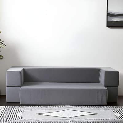 Sofa Cama Matrimonial / Sillón Plegable | Memory Foam Home Color Gris claro