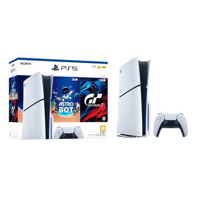 Consola Ps5 1 Tb: Astro Bot Y Gran Turismo 7 Blanco