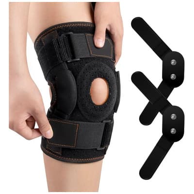 Rodilleras Ortopédicas De Neopreno Con Varilla Laterales Color Negro Talla G