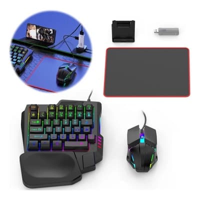 Set Teclado De Una Mano Mouse Gamer 5 En 1 Para Teléfono Mouse Negro Teclado Negro - $599.00 en Mercado Libre | PrecioMX