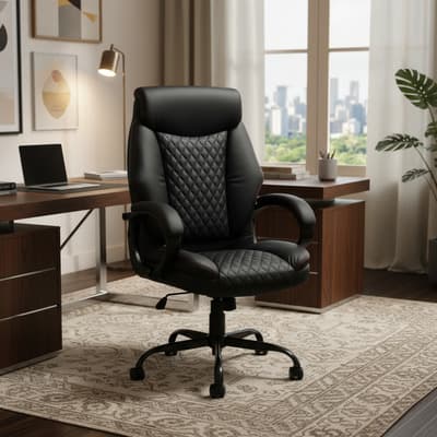 Iseating Silla Oficina Ejecutiva Sillon Gamer Premium Barolo Color Negro Material Del Tapizado Cuero Sintético