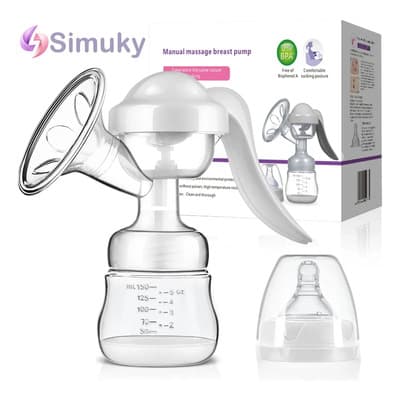 Leche Materna Extractor Lactancia Tiraleche Succión Manual Recolector Máximo 180ml Libre De Bpa Biberón De Vaca 2en1 Almohadilla De Silicona Transparente Pétalo Funda Simuky® - $138.72 en Mercado Libre | PrecioMX