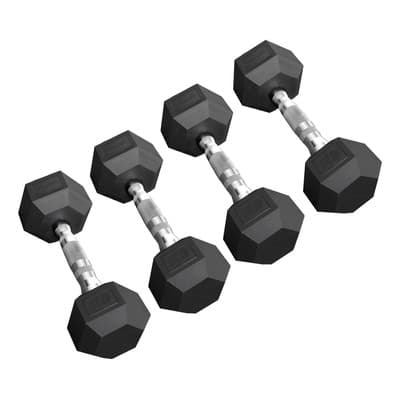 4 Mancuernas Pesas Hexagonales 5lb/2.25kg C/u Pvc Gym Negro - $870.00 en Mercado Libre | PrecioMX
