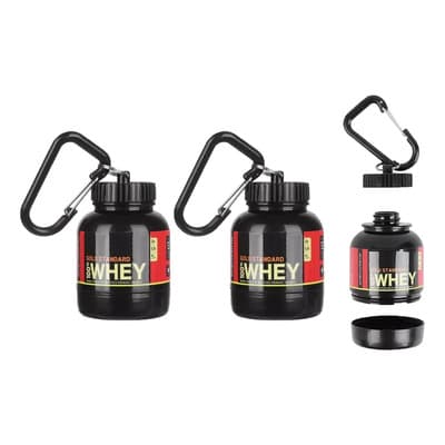 Llavero Proteina Porta Suplemento 100ml Embudo Plastico Multicolor Bpa Libre