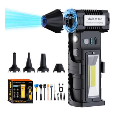 Vidabee Soplador De Aire Profesional 130000 Rpm, 4 Boquillas + Cortador De Cinturón, 5 Modos Led (luz Frontal/lateral) - Ideal Para Limpieza De Pc, Autos, Desinieve Y Emergencias En Exteriores - $599.99 en Mercado Libre | PrecioMX