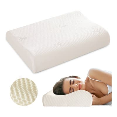 Almohada Memory Foam Ergonomica Suave Cómoda Color Blanco Simuky