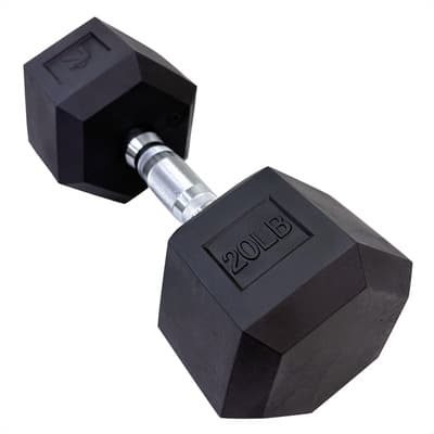 Mancuerna Lincky Hexagonal De 20 Lbs Gym Crossfit Color Negro