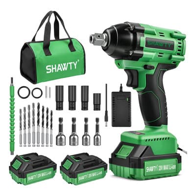 Shawty® Llave De Impacto Eléctrica Inalámbrico Con 2 Baterías, Juego De Llaves De Impacto, Mandril De 1/2'', 2400rpm Pistola De Impacto Con 520nm Motor Verde 50hz/60hz - $702.71 en Mercado Libre | PrecioMX