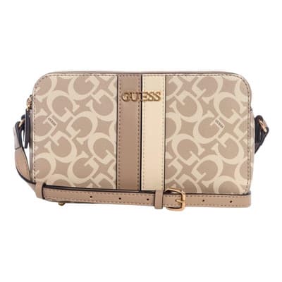 Bolsa Guess Crossbody Mujer Kyrie Café Claro Jg978370-tau Acabado De Los Herrajes Níquel Color Marrón Claro Correa De Hombro Marrón Claro Diseño De La Tela Lisa