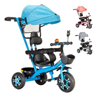 Triciclo Bicicleta Infantil Carriola Bebe Paseo Con Cajuela Color Azul - $1,169.00 en Mercado Libre | PrecioMX