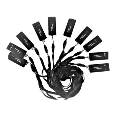 Silbato Emergencia Deportivo Doushop Verde 3 Tonos con Cordón Pack x10