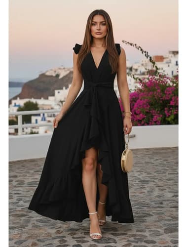 Vestido Largo Casual Abertura Sexy Maria Bela Modelo Abuya - $260.00 en Mercado Libre | PrecioMX