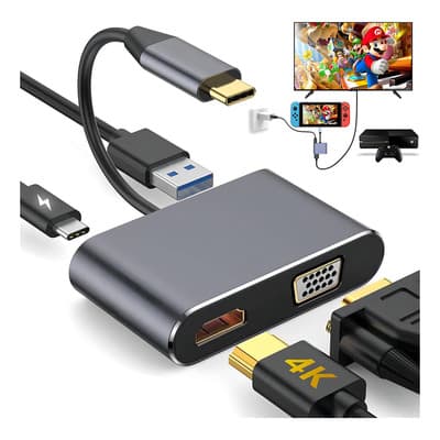 Adaptador Usb C A Hdmi Vga 4 En 1 Qyju Para Macbook Air Pro iPad - $185.00 en Mercado Libre | PrecioMX