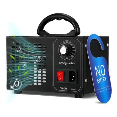 Máquina Generadora De Ozono Purificadora De Aire Portátil Color Negro