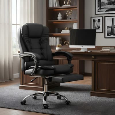 Silla De Escritorio Ergonómica Kases Hm26 Negra,silla Escritorio Ejecutiva Ergonomica Ajustable Reclinable Presidencial Negro Cuero Sintético - $2,100.00 en Mercado Libre | PrecioMX