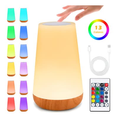 Lámpara Inteligentes Led Noche 13 Colores Escritorio Led Control Táctil Para Sala Simuky Beige - $187.53 en Mercado Libre | PrecioMX