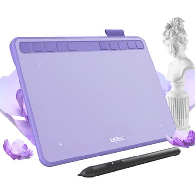 Tabletas Graficas Ugee S640 Tableta De Dibujo Con Lapiz Sin Bateria Violeta