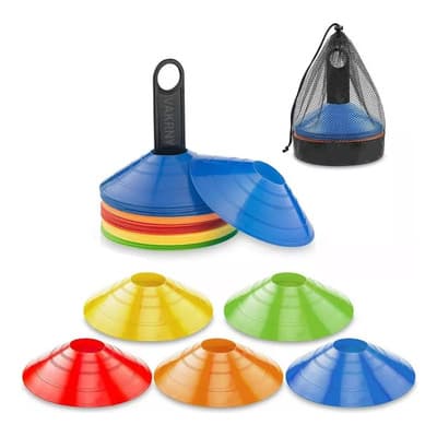 Vakrny Conos De Entrenamiento, Pack De 50 Conos De Agilidad Con Porta Conos Para Fútbol, Entrenamiento De Velocidad Y Habilidades, Set De Plástico Durable Para Deportes, Gimnasio Y Escuelas Multicolor - $97.49 en Mercado Libre | PrecioMX