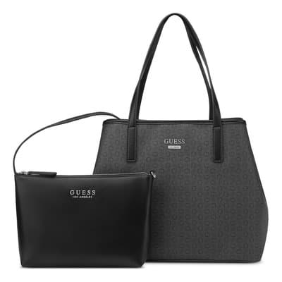 Bolsa Guess Factory Sv985624-coa Acabado De Los Herrajes Níquel Color Negro Correa De Hombro Negro Diseño De La Tela Lisa