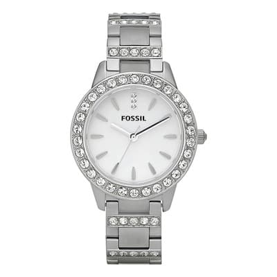 Reloj Dama Fossil Es2362 Color Plata De Acero Inoxidable