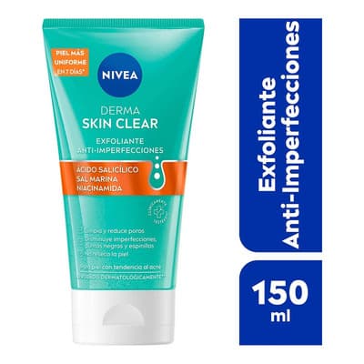 Nivea Derma Skin Clear Exfoliante 150 Ml Anti-imperfecciones Piel Grasa Día Y Noche Acneica Día/noche - $101.00 en Mercado Libre | PrecioMX