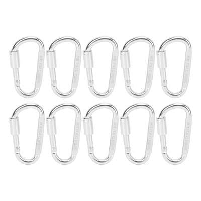 Mosquetón Tiiyee Aluminio Forma D Escalada Deportes Aire Libre 10 Piezas Plateado - $68.97 en Mercado Libre | PrecioMX