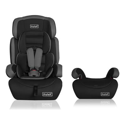 Autoasiento Silla Booster Motek Benjo Bebe Carro 9 A 36kg Color Negro con gris