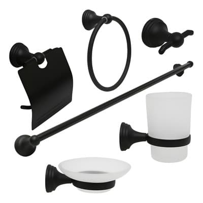 Fleximatic 4205 Juego De Accesorios Para Baño Color Negro - $446.00 en Mercado Libre | PrecioMX