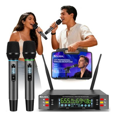 Uhf Micrófono Inalámbrico Auto Scan & Ir Sync 200 Channels Color Gris Oscuro