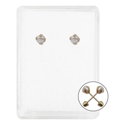 Arete Broquel Bola Perla Natural 4 Mm Mujer Oro 10k - $545.99 en Mercado Libre | PrecioMX