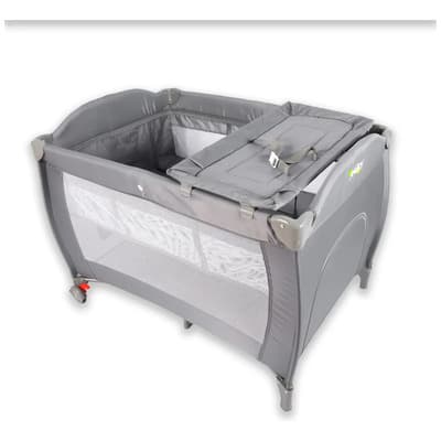 Cuna Para Bebe De Viaje 4 En 1: 2 Alturas, Corral, Cambiador, Con Colchoneta, Mosquitero Y Funda Para Transportar, De Recién Nacido A 2 Años, Plegable Gris Liso - $1,899.00 en Mercado Libre | PrecioMX