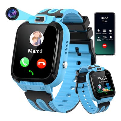 Reloj Inteligente Para Niños Con Cámara Para Juegos Y Hd Llamada De Voz Sos E Ip68 A Prueba De Agua Holfill X9 Color Azul