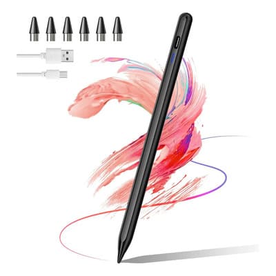 Lápi Óptic Univrsal Adeuao Para iPad Y Android, Compatibe Con Lápi Óptic Para Apple, Xiaomi, Huawei, Tablets Y Teléfoos, Con Accsorio Manético Y 6 Puntas De Repuso, Carga Rápida Usb-c