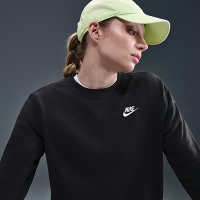 Nike Sportswear Club Fleece Sudadera Negra Para Mujer
