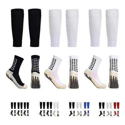 6 Par Calceta Antideslizantes Media Fútbol Y Manga Media,talla Universal Para Adultos Color 1 Negro 2 Blanco Blanco/negro M - $108.35 en Mercado Libre | PrecioMX