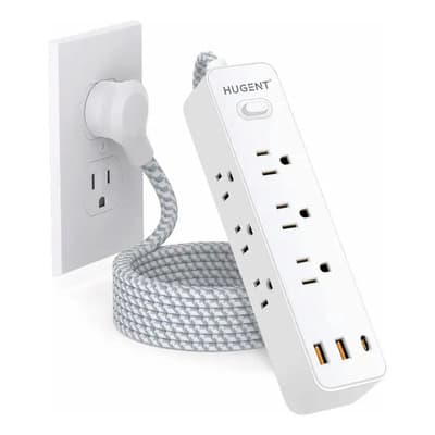 Regleta Multicontacto De Hugent El-19 Con 9 Salidas 2 Cargador Usb 1 Tipo C Largo Del Cable De 10a Blanco - $189.30 en Mercado Libre | PrecioMX