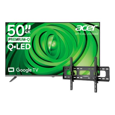 Smart Tv Acer 50 Pulgadas Pantalla 4k Qled Google Tv Con Dolby Audio, Asistente De Google, Televisión, Bluetooth, Hdmi, Wi-fi, Hdr, Control Por Voz Y Soporte De Pared Incluido - $5,699.00 en Mercado Libre | PrecioMX