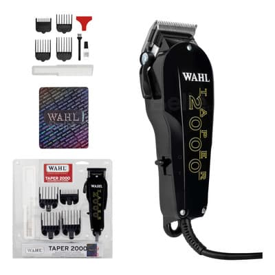 Maquina Wahl Corta Pelo Taper 2000 8472-850 Potente Motor V5000 Con 4 Guías Ideal Para Barberías Con Holograma De Autenticidad Profesional Negro - $909.09 en Mercado Libre | PrecioMX