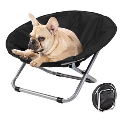 Sillas plegables portátiles para mascotas y camas para perros y gatos para uso general en todas las estaciones Negro