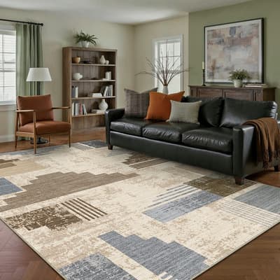 1.5x2.1m Marrón Tapetes Para Sala Alfombra Geometría Moderna - $946.76 en Mercado Libre | PrecioMX