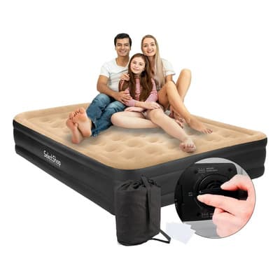 Colchón Inflable Queen Size + Bomba Inflable Cama Resistente Color Café - $689.00 en Mercado Libre | PrecioMX