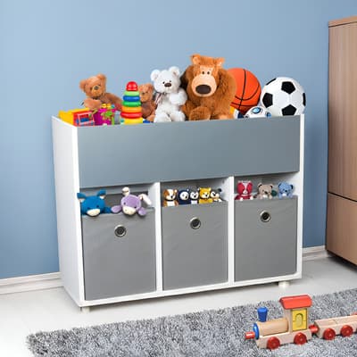 Estantería Infantil Juguetero Librero Multiusos Bossa Skye Color Blanco