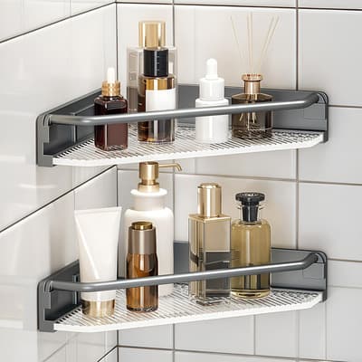 Douad 2 Organizador Ducha Esquinero Estantes De Baño Estante Gris 2 Piezas Organizador De Ducha Esquinero Estantes Esquineros Para Baño Que Aprovechan Cualquier Rincón, Diseño Compacto Y Práctico - $148.49 en Mercado Libre | PrecioMX