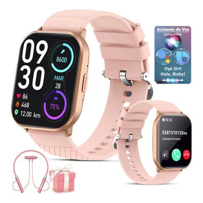 Smartwatch Cnbts Mujer Deportivo Rosa 2.01'' Bluetooth Llamadas Ip68 Con Audífonos Blanco - $286.00 en Mercado Libre | PrecioMX