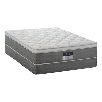 Colchón King Size De Resorte América Royce + Box 28cm Firme Color Beige
