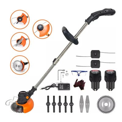 Ironhoof PTMXF142BK Desbrozadora Inalámbrica Podadora Electrica Cortadora Pasto Color Negro