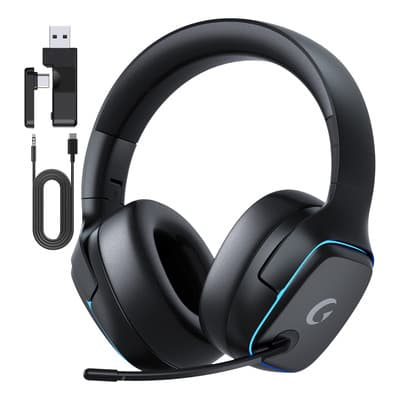 Audífonos Gamer BOGAST Inalámbricos 2.4GHz Bluetooth 5.3 Micrófono Cancelación Ruido 70h
