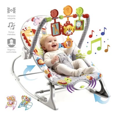 Rocker Silla Vibradora Mecedora De Bebe Musical Con Juegos Color Gris - $649.00 en Mercado Libre | PrecioMX